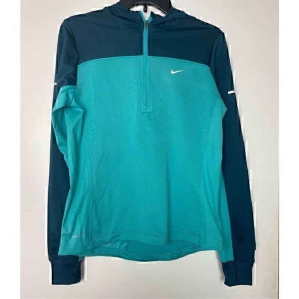 EUC Turquoise Nike Drifit Pullover Sweater Size Small